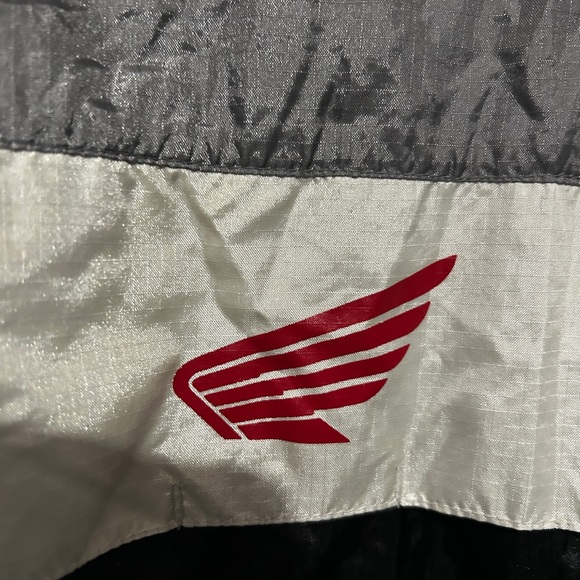 Rare 90s Fox Honda Black and Gray Mesh-Lined Windbreaker - Picture 4 of 7